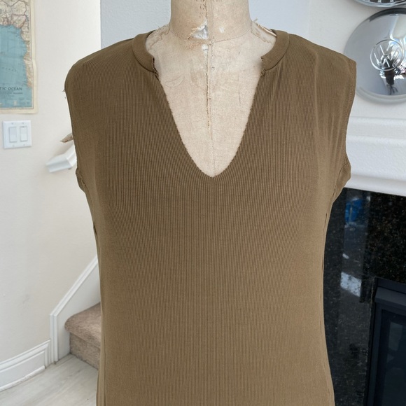 LNA revolve easy rib tank dress olive khaki large - Picture 4 of 8